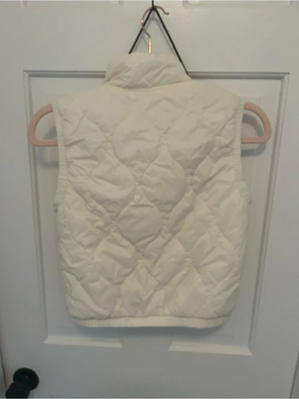 Cream Quilted Puffer Vest for Girls